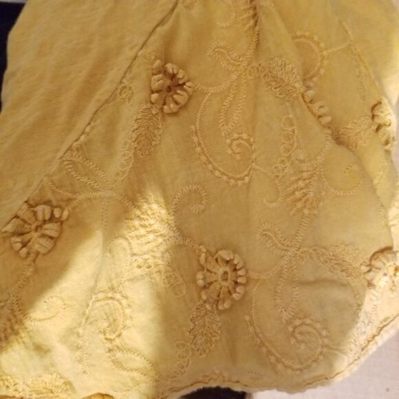 Eri + Ali Peplum Embroidered Short Sleeve Top Sm - Picture 3 of 5